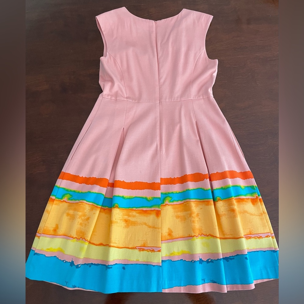 Tracey Reese x Anthropologie Painterly Pleated Fit & Flare 8 - Picture 3 of 3